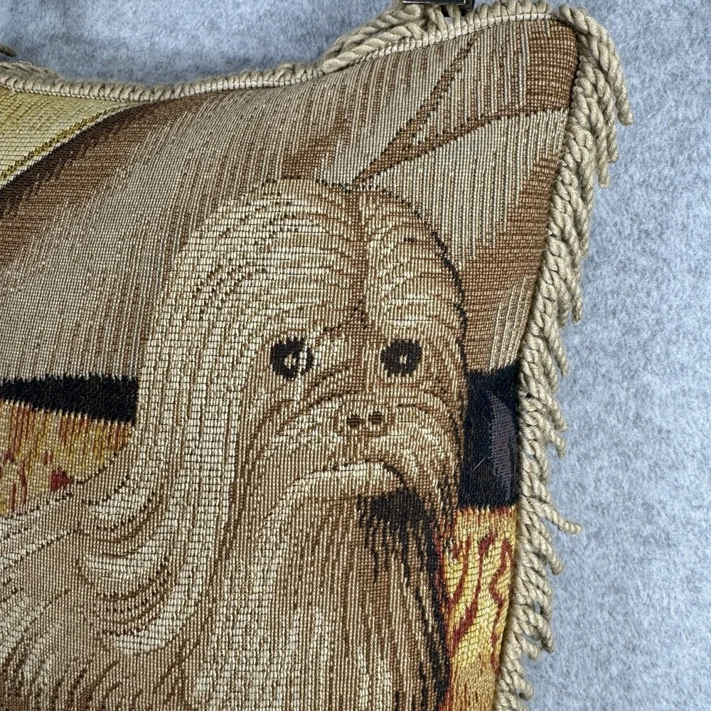 VTG CJC Inc Aubusson Tapestry‎ Dog Pillow Lhasa Apso French Woven Down 14x18